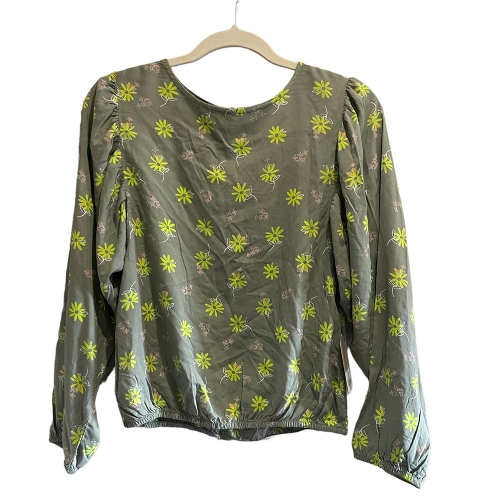 Thereabouts Sea Spray Floral Girl's Blouse Size L